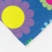 Floral kunstpatroon fleece deken (Hoek)