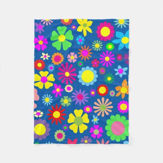 Floral kunstpatroon fleece deken (Voorkant)