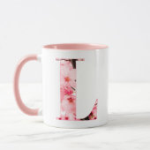 Floral L Initial Mug | Personalized Name & Traits Mok (Links)