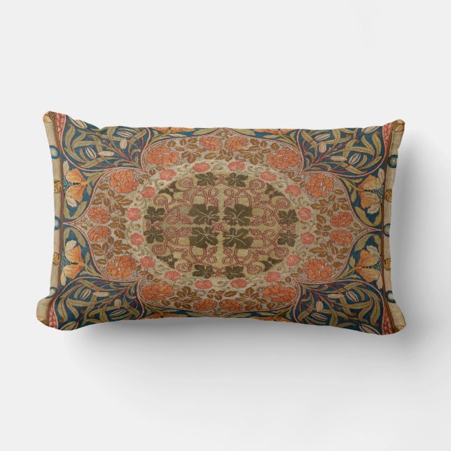 Floral L:umbar Pillow, Arts and Crafts Movement Kussen (Voorkant)