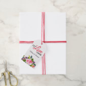 Floral laat liefde groeien bruiloft dank u cadeaulabel (Met Touw)