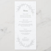 Floral laat schets tekenen Eenvoudig elegant moder Menu (Voorkant)