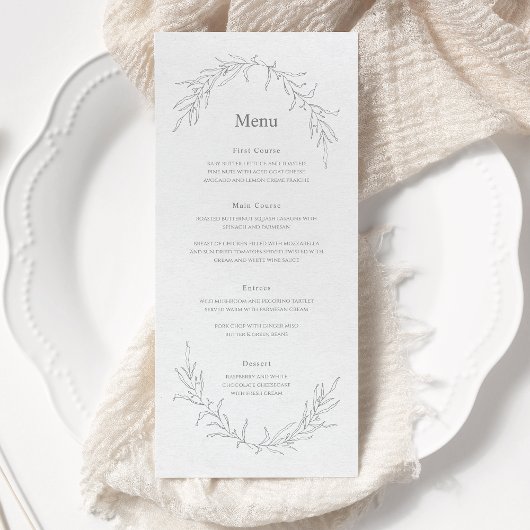 Floral laat schets tekenen Eenvoudig elegant moder Menu