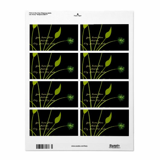 Floral Labels (Full Sheet)