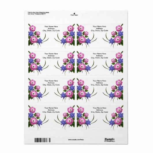 Floral Labels (Full Sheet)