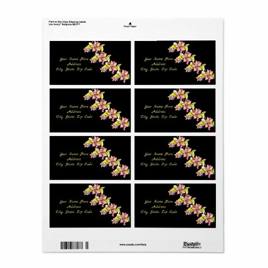 Floral Labels (Full Sheet)