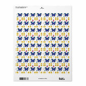 Floral Labels Sunflower Butterfly (Full Sheet)