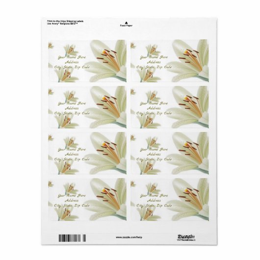 Floral Labels Tulips (Full Sheet)