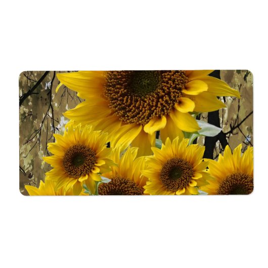 Floral Labels Zonnebloem (Voorkant)