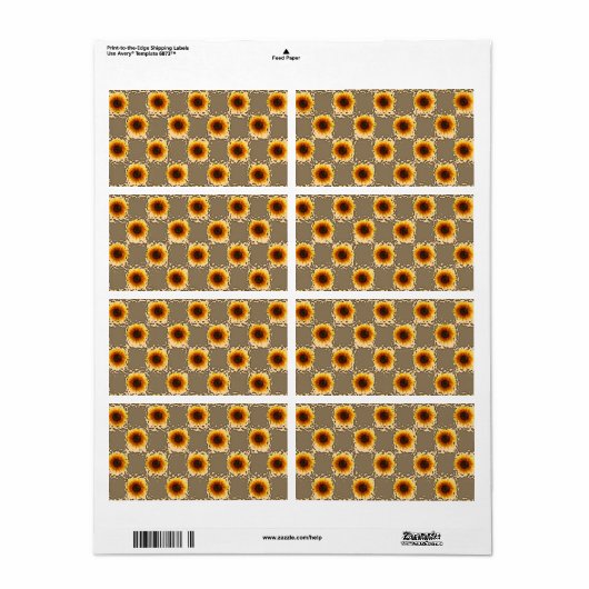 Floral Labels Zonnebloem (Full Sheet)