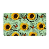 Floral Labels Zonnebloem (Voorkant)