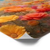 Floral Labrador retriever puppy downloadbaar Poster (Hoek)