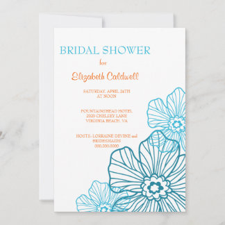Floral Lace Bridal Shower | blauwgroen Kaart