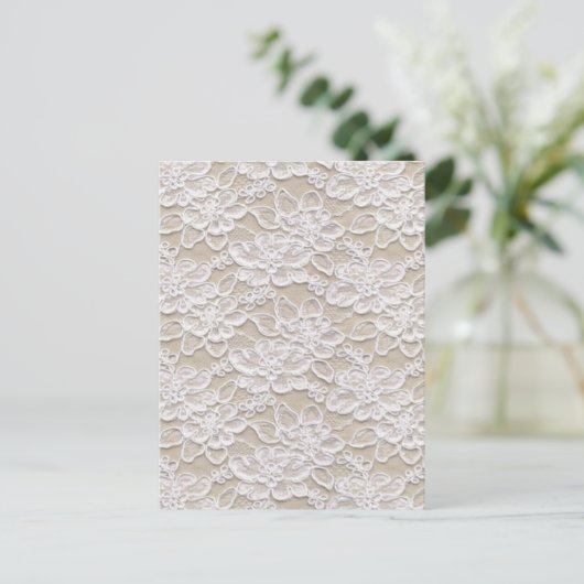 Floral Lace Briefkaart (Staand voorkant)