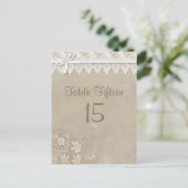 Floral Lace Butterfly Wedding Briefkaart (Staand voorkant)