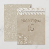 Floral Lace Butterfly Wedding Briefkaart (Voorkant / Achterkant)