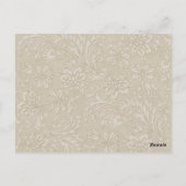 Floral Lace Butterfly Wedding Briefkaart (Achterkant)