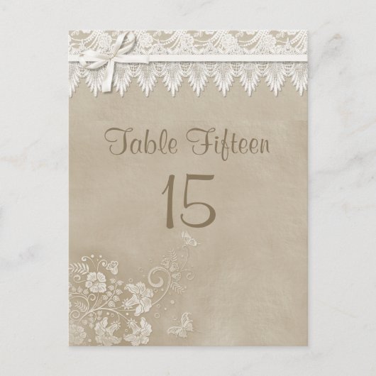 Floral Lace Butterfly Wedding Briefkaart (Voorkant)