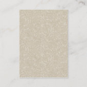Floral Lace Butterfly Wedding Informatiekaartje (Achterkant)