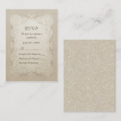 Floral Lace Butterfly Wedding Informatiekaartje (Voorkant / Achterkant)