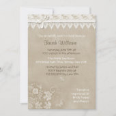 Floral Lace Butterfly Wedding Kaart (Voorkant)