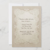 Floral Lace Butterfly Wedding Kaart (Achterkant)