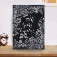 Floral Lace Design 15th Years Wedding Jubileum