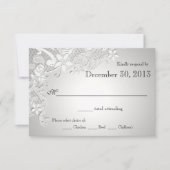 Floral Lace Design en Zilver antwoord (Voorkant)