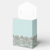 Floral Lace en Polka Dots Favor Gift Box Bedankdoosjes (Geopend)