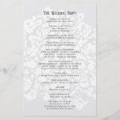Floral Lace Flat Wedding Ceremony Programme (Achterkant)