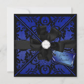 Floral Lace Invite met Diamond Bow Kaart (Voorkant)