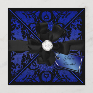 Floral Lace Invite met Diamond Bow Kaart