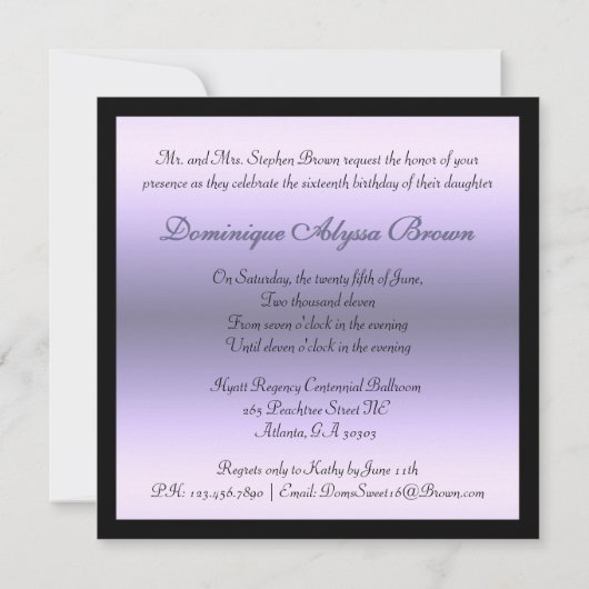 Floral Lace Invite met Diamond Bow Kaart (Achterkant)