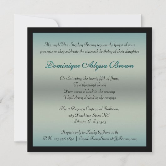 Floral Lace Invite met Diamond Bow Kaart (Achterkant)