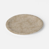 Floral Lace Kraft Custom Party Papieren Bordje (Gekanteld)