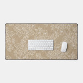 Floral Lace Kraft Foto Afbeelding Bureaumat (Keyboard & Muis)