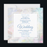 ~ Floral Lace Marble Romantic Vintage Wedding Kaart<br><div class="desc">* Floral White Lace op Marble Waterverven Romantic Vintage Wedding Invitation. *= Ontwerpnaam: Adelaide =Deze witte florale kant boven een lavender, turquoise en roze met een tad van gele pastelmarmer huwelijksuitnodiging is heel mooi en een creatief modern, modern, klassiek, klassiek en origineel ontwerp. Dit ontwerp was geweldig voor alle seizoenen,...</div>