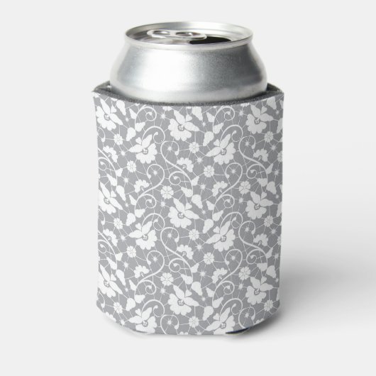 Floral Lace Pattern Blikjeskoeler (Blikje Achterkant)