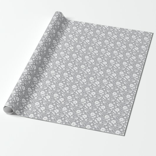 Floral Lace Pattern Cadeaupapier (Uitgerold)
