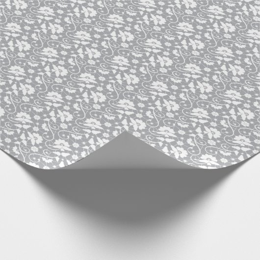 Floral Lace Pattern Cadeaupapier (Hoek)