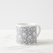 Floral Lace Pattern Espresso Kop (Voorkant rechts)