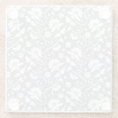 Floral Lace Pattern Glazen Onderzetter (Achterkant)