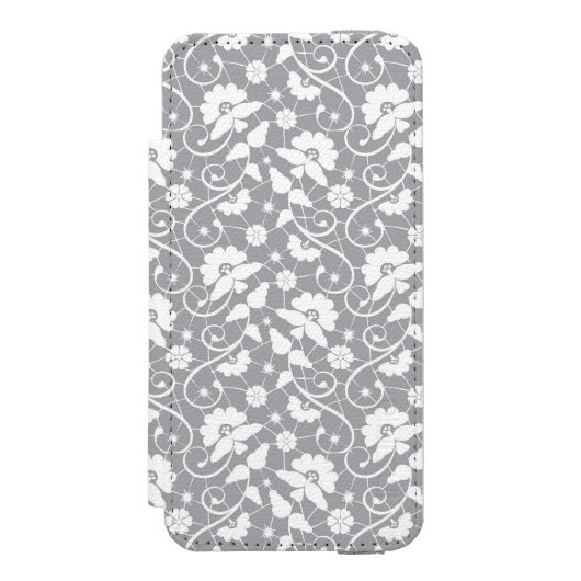 Floral Lace Pattern Incipio iPhone Portemonnee Hoesje (Voorkant Agenda)