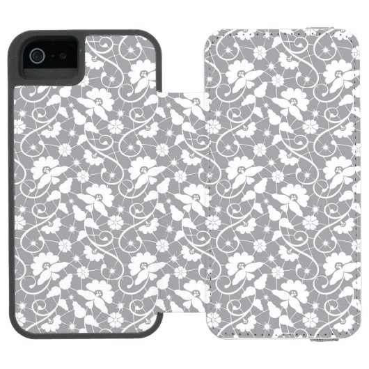 Floral Lace Pattern Incipio iPhone Portemonnee Hoesje (Agenda Open)