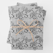 Floral Lace Pattern Inpakpapier Vel (In situ)