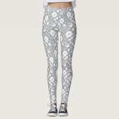 Floral Lace Pattern Leggings (Voorkant)