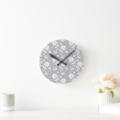 Floral Lace Pattern Ronde Klok (Huis)