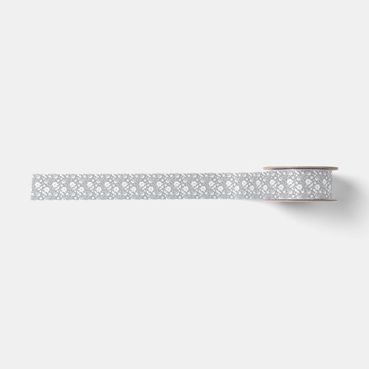 Floral Lace Pattern Satijnen Lint (Voorkant)