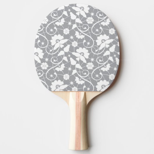 Floral Lace Pattern Tafeltennisbatje (Voorkant)