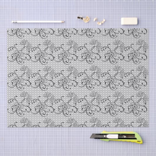 Floral Lace Pattern Tissuepapier (Craft)